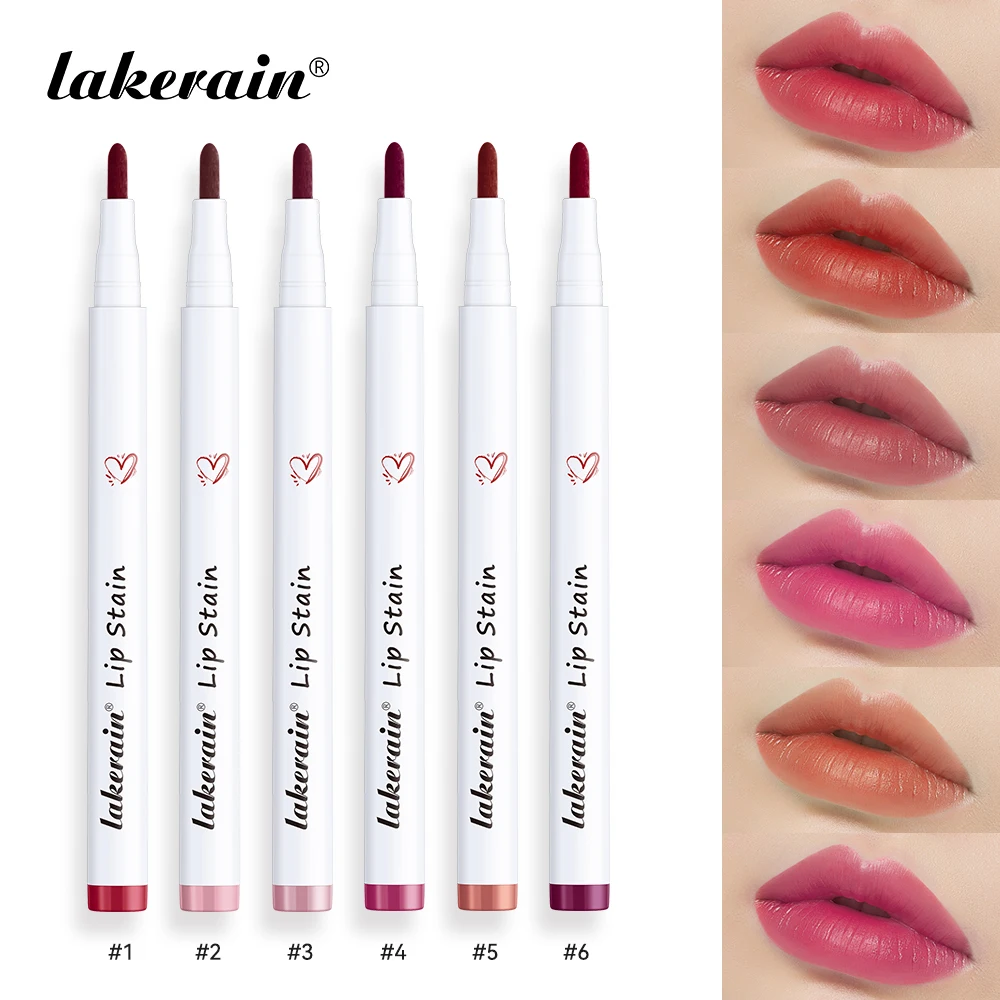 6Colors Lip Stain Pencil Liquid Lip Liner Waterproof Plumping Lip Tint Natural Matte Nude Brown Long Lasting Beauty  Makeup Pen
