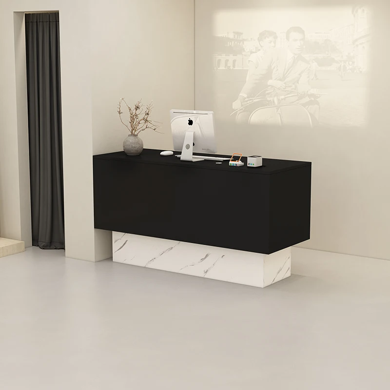 Italian Minimalism Reception Desks Modern Simple Design Vestibule Outfit Shop Commercial Furniture Sportello Di Ricezione FYRD