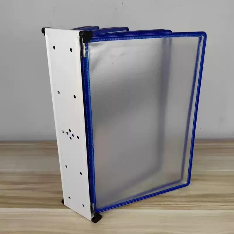 10 Page Flipping Folder A4 Wall Mounted Standard Operation Manual Data Display Rack PVC+metal Frame Material