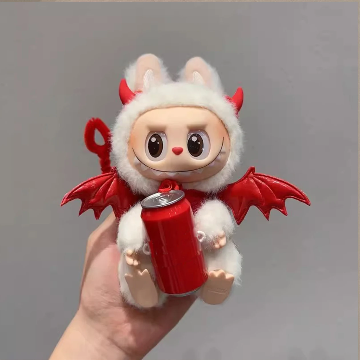 ل Labubu الشيطان الملابس 15/17 سنتيمتر V1 V2 V3 دمية صغيرة أفخم دمية الشيطان الجناح اكسسوارات هالوين زي