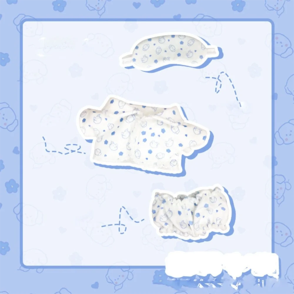 

15 см/20 см хлопковая кукольная пижама с маской для глаз, хлопковая кукла, одежда для сна, милый халат с героями мультфильмов, аксессуары для кукол