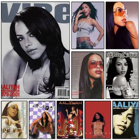 Singer A-Aaliyah Actress Poster  HD sticky wall waterproof home living room bedroom Dorm bar aesthetic decoration