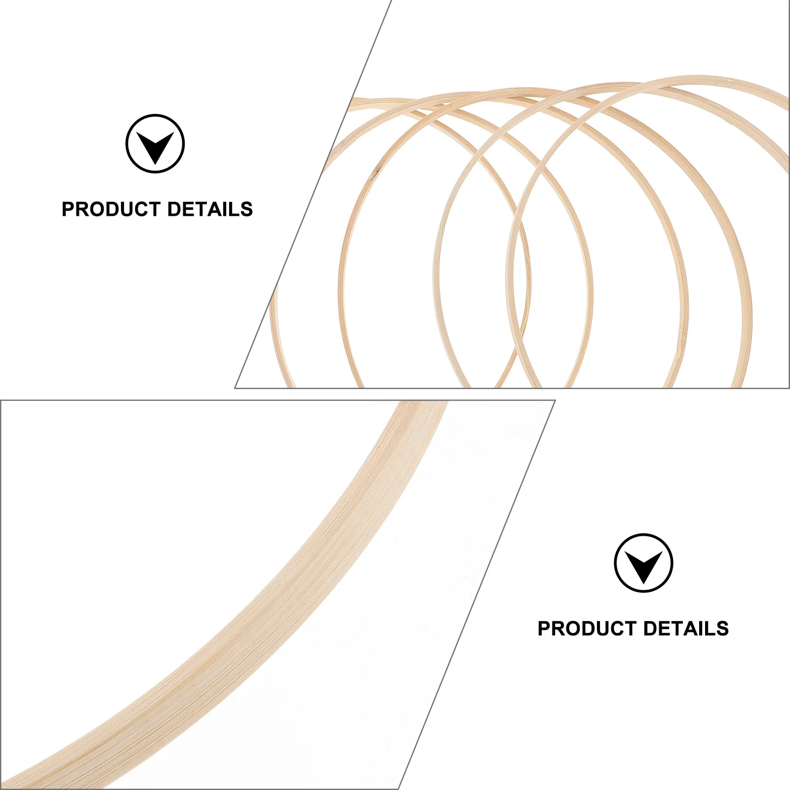 

12 Pcs Dreamcatcher Ring Bamboo Rings for Crafts Diy Catchers Kit Frame Christmas Decor