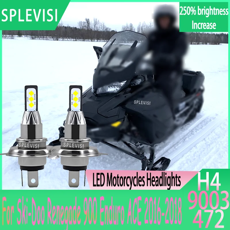 

250% Brighter Than Halogen Bulbs LED Motorcycle Headlight For Ski-Doo Renegade 900 Enduro ACE 2016 2017 2018 -40 ° C + 85 ° C