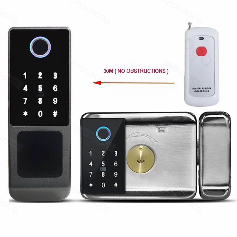 Smart fingerprint gate lock product image 11