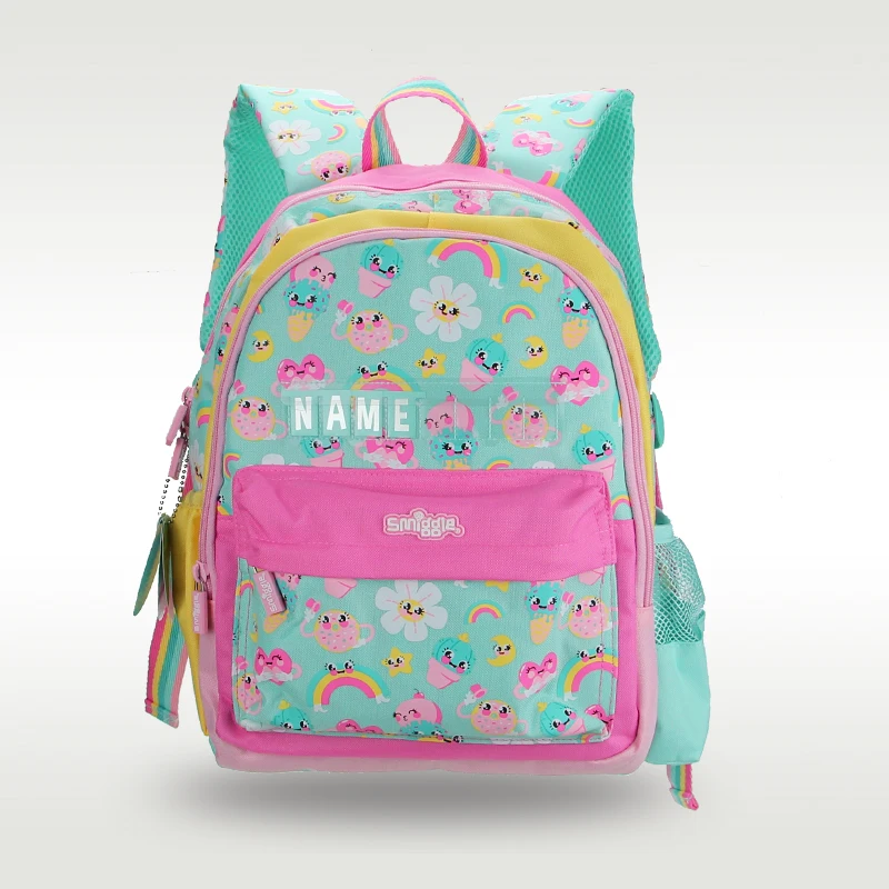 Australia Smiggle original hot-selling children\'s card schoolbag high-quality cute sunflower girl bag 3-6 years old 14 inches