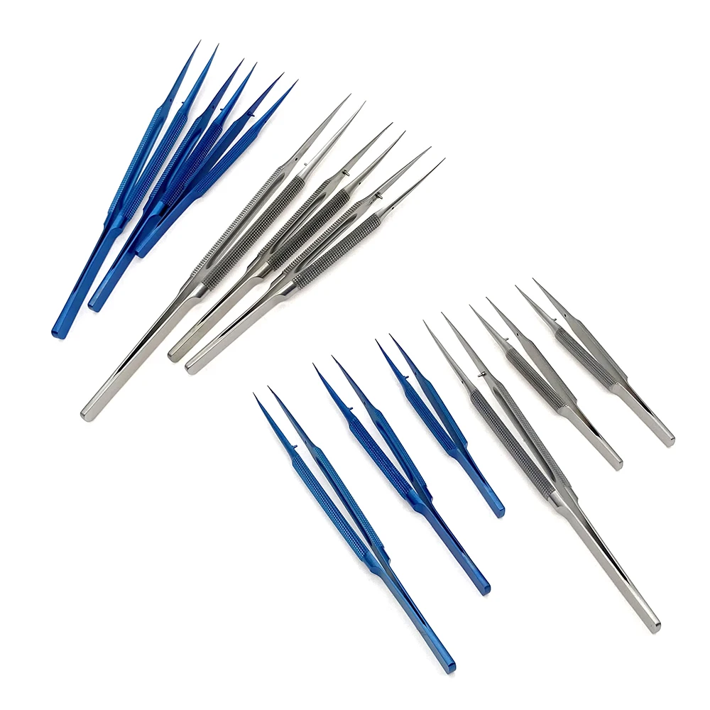 0,15mm/0,3mm Feinspitze Mikrochirurgische Pinzette aus Titan/Edelstahl Mikrochirurgie-Zange Doppellid-Pinzette
