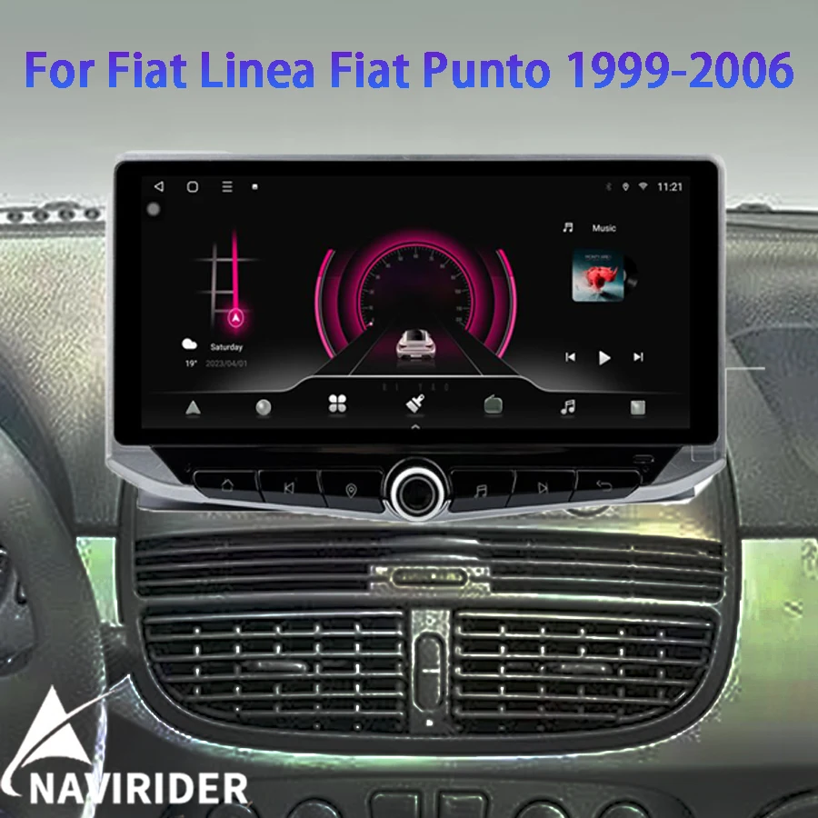 Radio de coche Android 15 de 10,88 pulgadas para Fiat Linea Fiat Punto 1999-2006 reproductor de vídeo Carplay Auto Multimedia GPS 4G WIFI Bluetooth