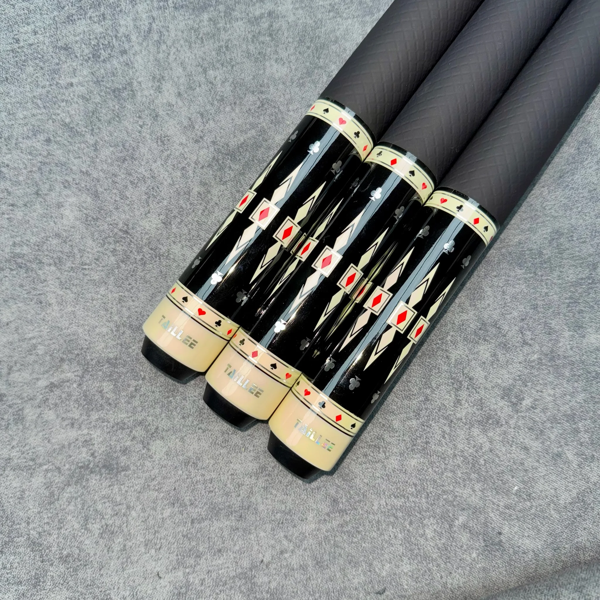 نادي حمام سباحة مصنوع يدويًا من الألياف المركبة عالي الجودة مع طرف قوس قزح 13 مم وأكمام مؤخرة من خشب القيقب للبيع