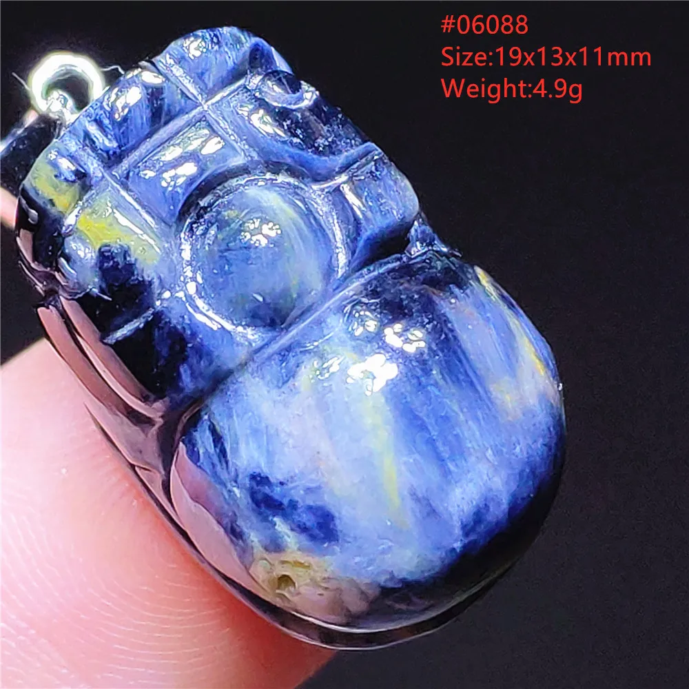 Natural Blue Pietersite Chatoyant Pi Xiu Pendant Jewelry Yellow Petersite Cat Eye For Women Men Namibia Gemstone AAAAAA