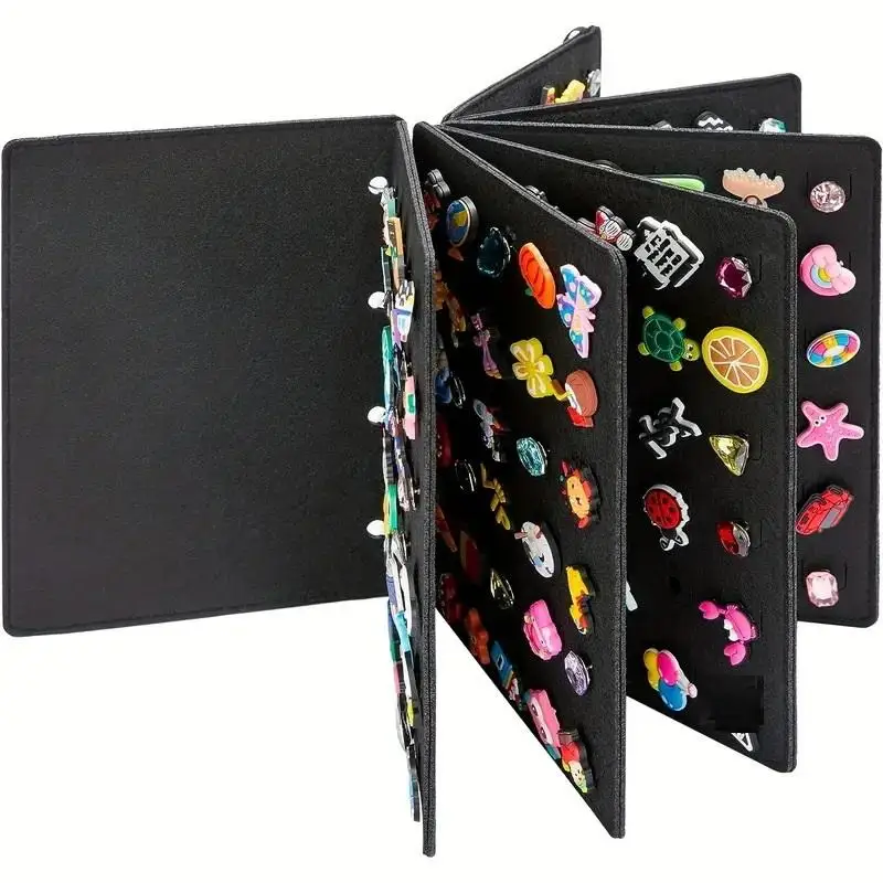 DIY Felt Pin Brooch Display Storage Book Large-Capacity Badge Charms Organizer Metal Chest Souvenir Jewelry Earring Collection