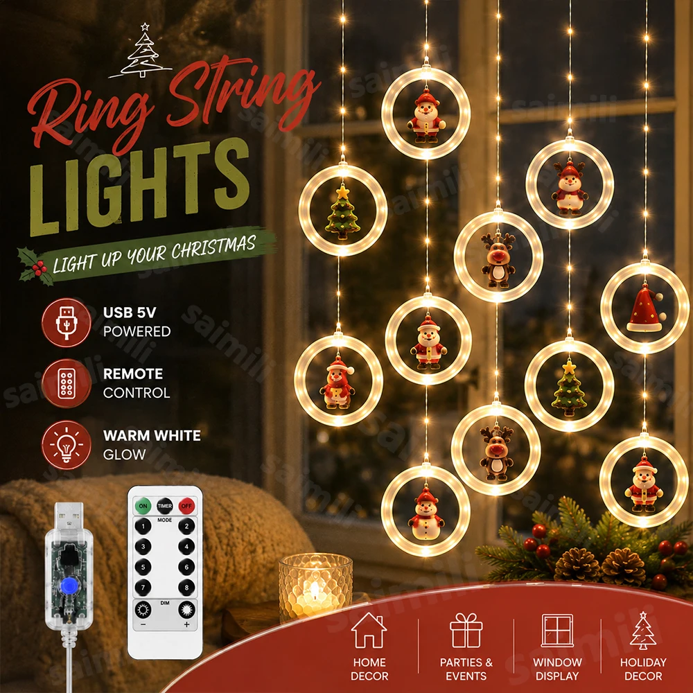 luzes-de-cortina-de-natal-com-anel-para-pendurar-na-janela-led-usb-com-8-modos-e-controle-remoto-tema-papai-noel-rena-boneco-de-neve-Arvore-e-chapeu-para-decoracao-de-natal-interna