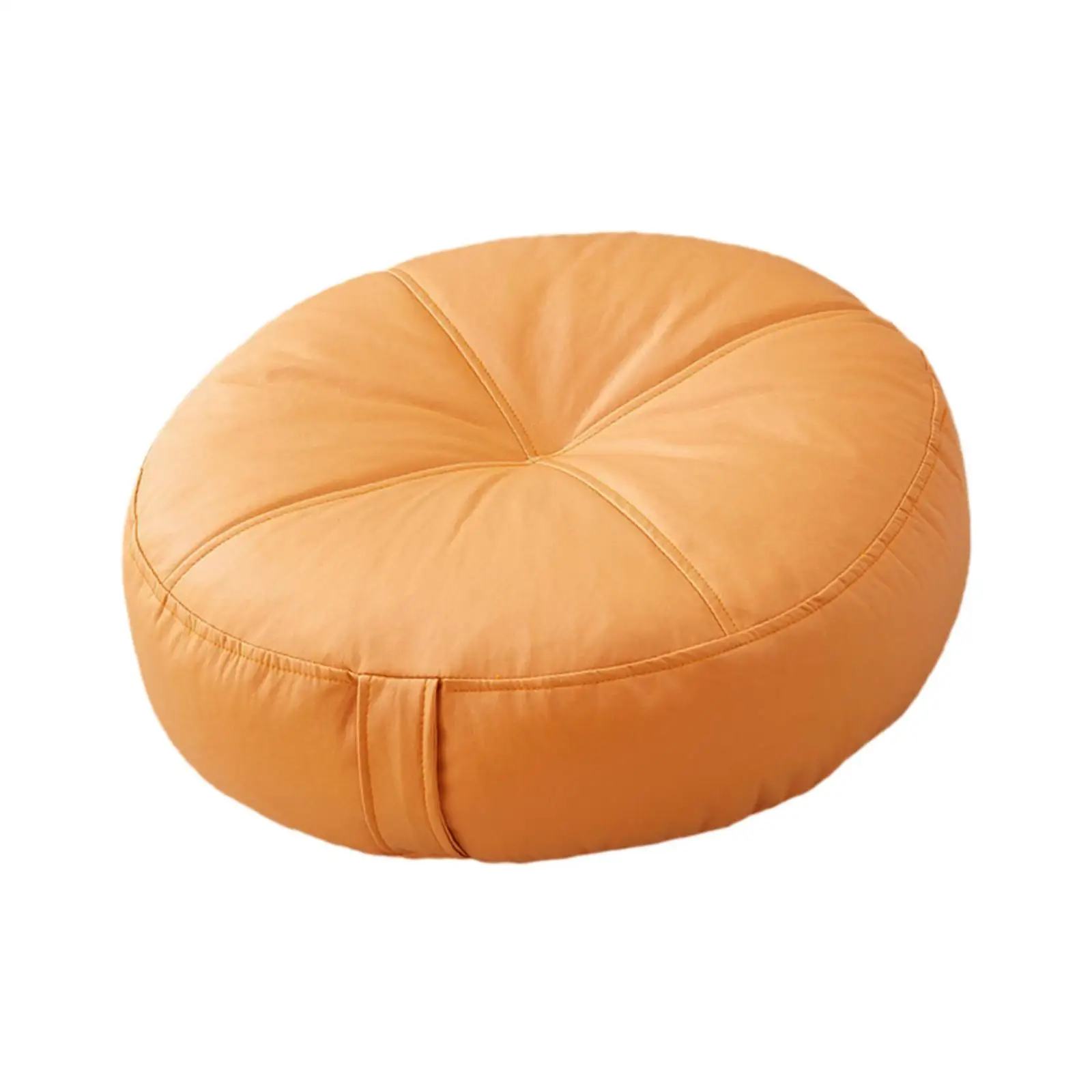 Soft Squishy Round Floor Pillow Faux Leather Mini Cushion Pad Decorative Throw Pillow for Sofa Chair Office Meditation Room