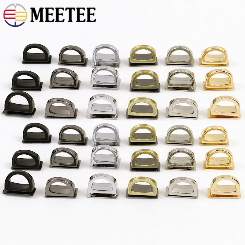 5/10/20Pcs 14mm Metal D Ring Side Clip Buckles for Bag Strap Connector Handbag Luggage Hanger Chain Clasp Hook DIY Accessories