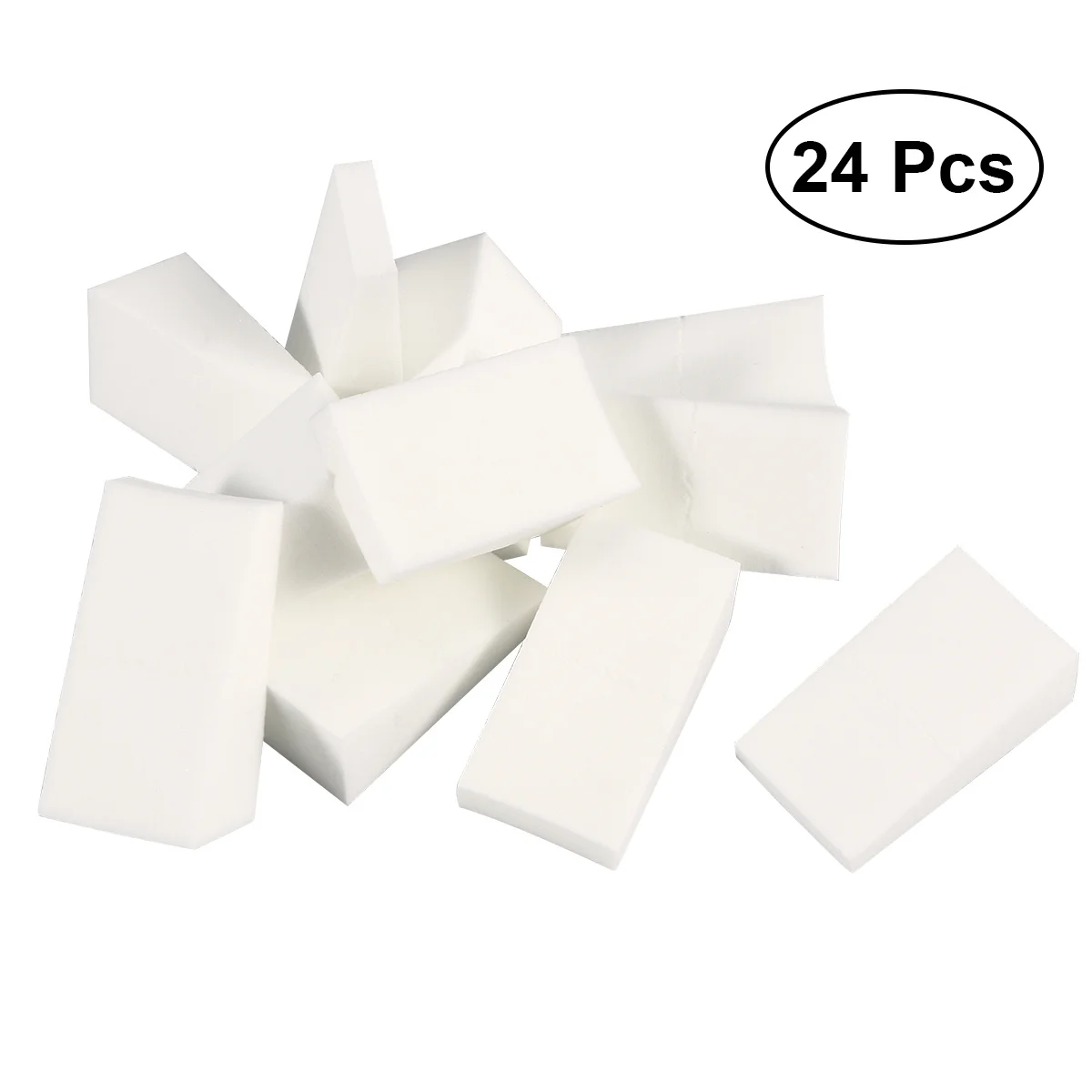 Bouffée de poudre triangulaire Premium pour le visage, 24 pièces, pour le maquillage, facile à laver, applicateur de Blush triangulaire Durable, outil cosmétique