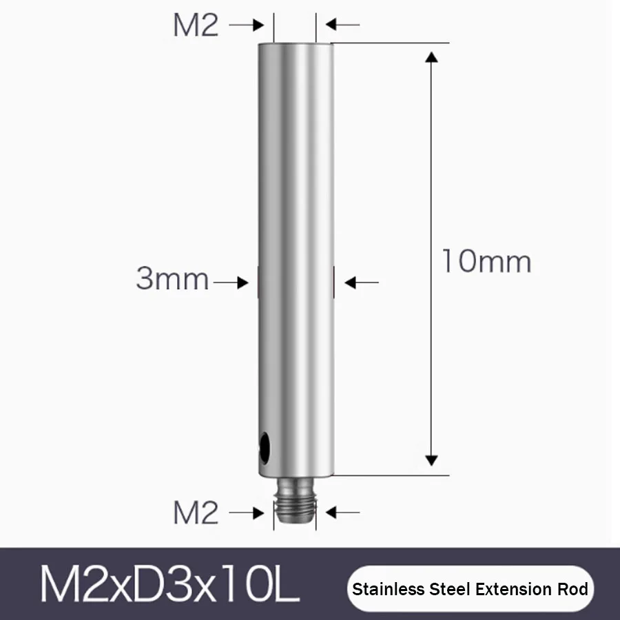 Three coordinate measuring needle stainless steel extension rod M2 M3 M4 threaded three-dimensional probe extension rod