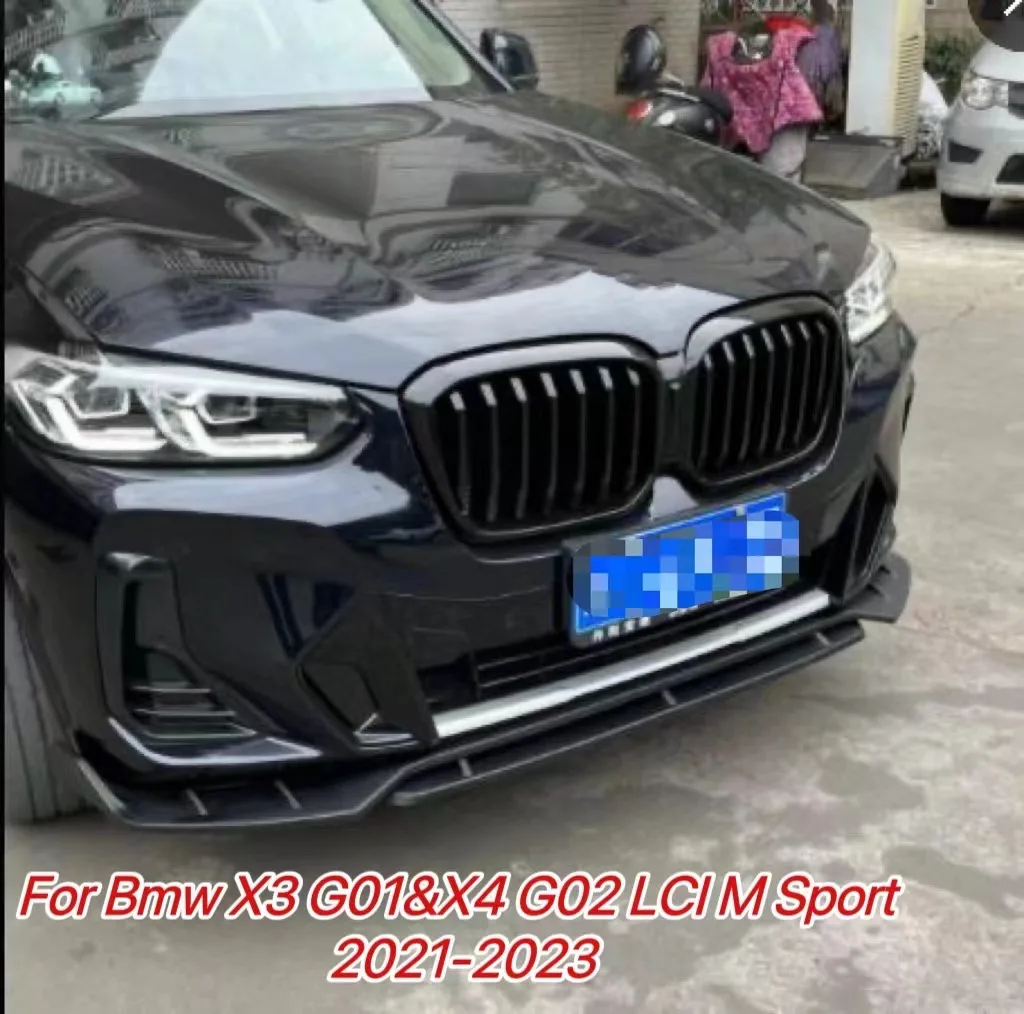 

Для Bmw X3 G01 & X4 G02 LCI 2021-2023 м спортивный автомобильный передний бампер сплиттер спойлер диффузор Защитная крышка комплекты кузова