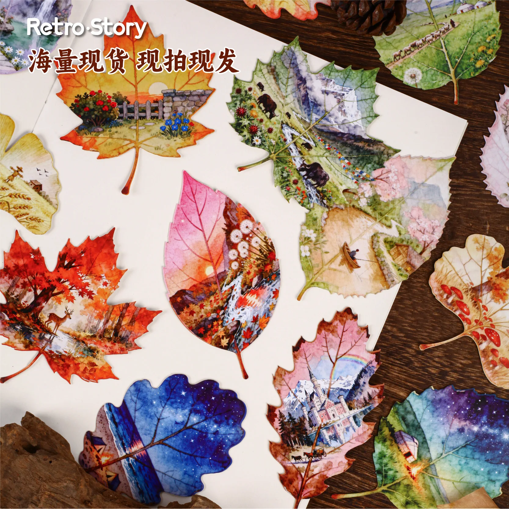 8pcs/1lot Kawaii Stationery Stickers Observing leaves Diary Planner Decorative Mobile Stickers Craft Sticker