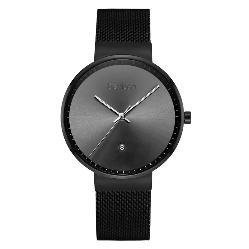 2025 Orologio da uomo ultrasottile alla moda studente maschio versione coreana dell'orologio da uomo semplice nuovo concetto luminoso al quarzo impermeabile w