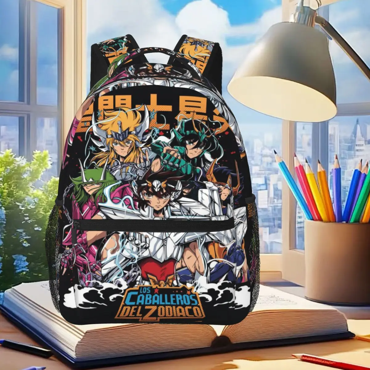 Knights Of The Zodiac Anime Saints Seiya Backpack Student Boys Girls BookBag Kids School Bag Computer Shoulder Bags for Unisex