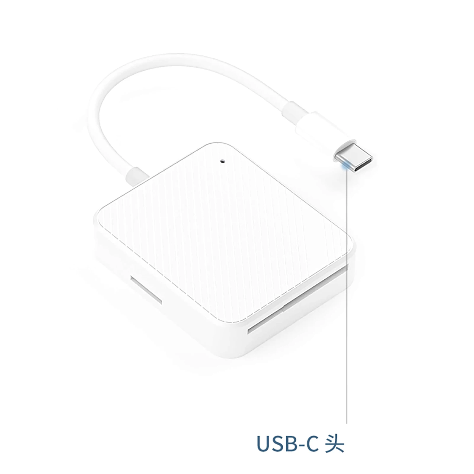 Type-C Card Reader For Laptop PC Multi Card Reader 4 in 1 M2 SD SM XD Compact Flash Card Adapter Smart Card Reader