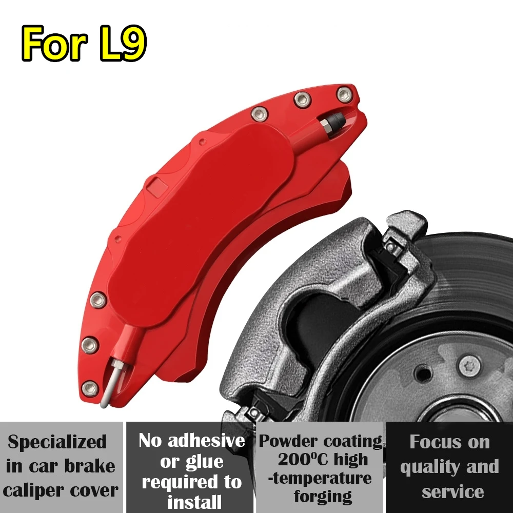 For Jetour L9 Car Brake Caliper Cover Aluminum Alloy Front Rear Exterior Kit Fit 1.5TD 2DHT Air Light Pro Max 2024