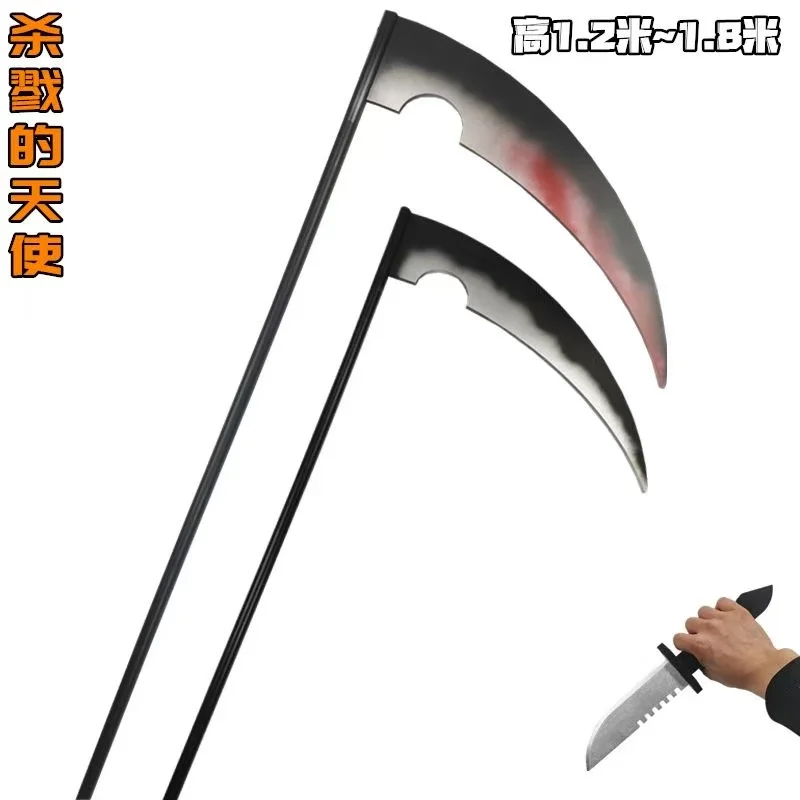 Anime anges de la mort Zack Cosplay faucille accessoires pvc faucille décoration Figure Halloween noël fantaisie fête accessoires de déguisement