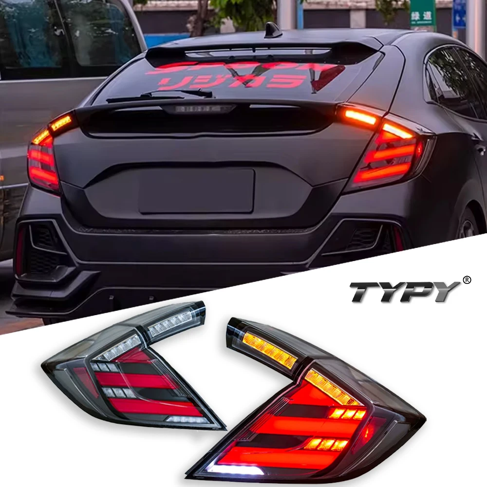 Car For Honda Civic 10th Taillight FK7 FK8 2016-2021 Upgrade Modified New DRL Dynamic Turn Signal LED Taillight Auto Accessories