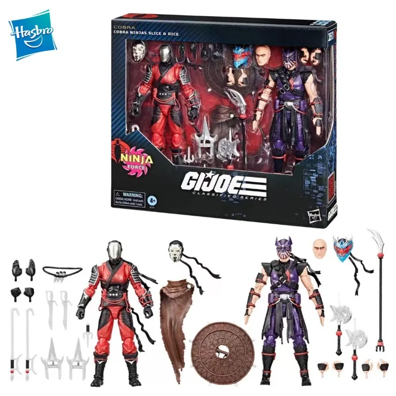 

New Original Hasbro G.I. Joe Classified Series #160 Cobra Ninjas Slice & Dice 2-Pack Action Figure Model Ornament Toys