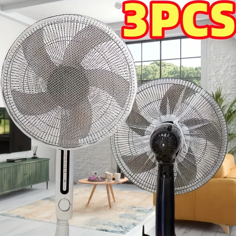 

3pcs Fan Dust Protection Cover Anti Pinch Protection Plate Washable Antidust Cover For Electric Fans Household Accessories