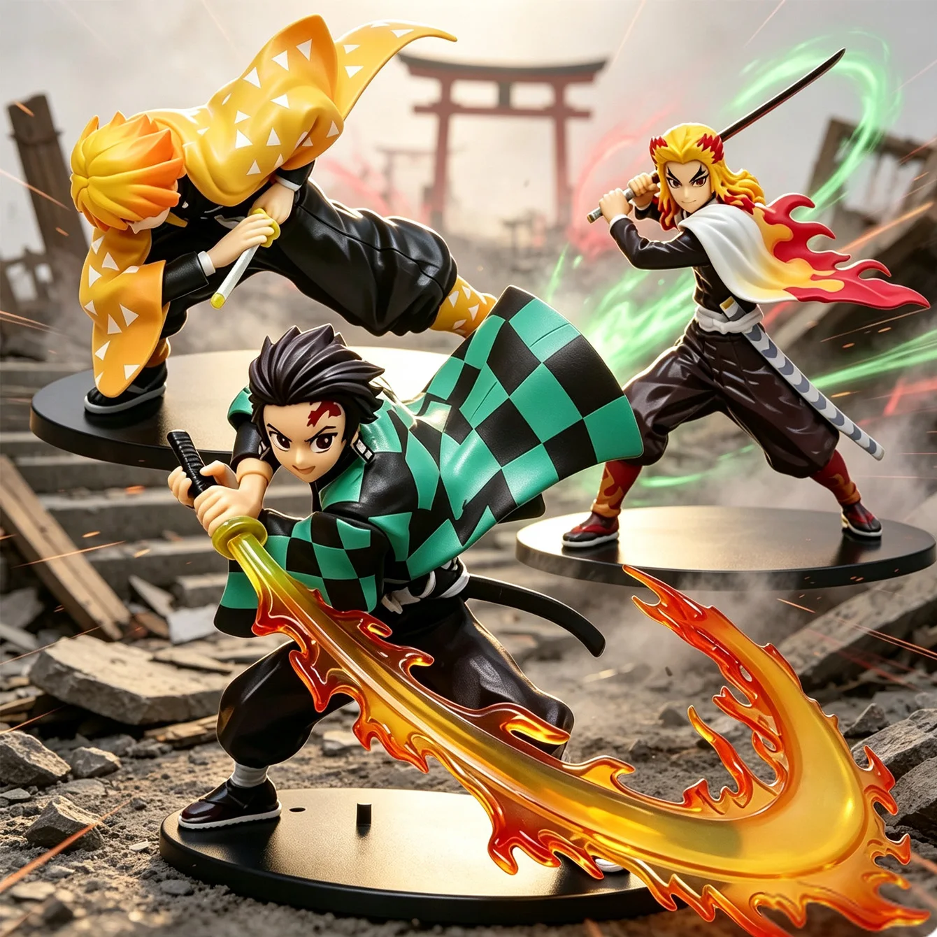 Anime Warrior Character Statue Model Dynamic Fighting Pose Figure Desktop Display Ornament Collectible Decor Gift Taning Jiro - view 2