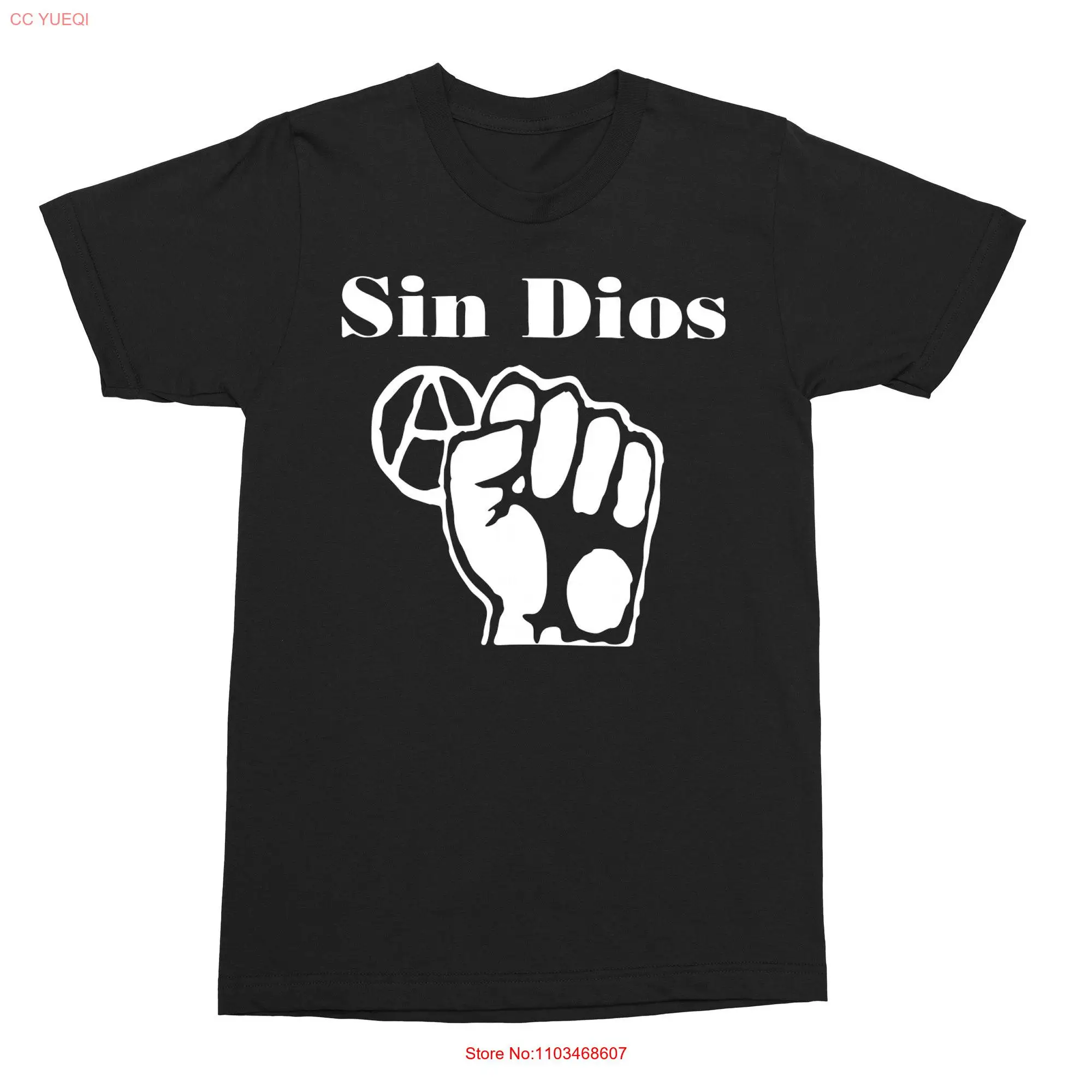Camiseta de manga larga o corta con estampado "Resistance", camisa de manga larga o corta, estilo Punk, HC, Sin Dios