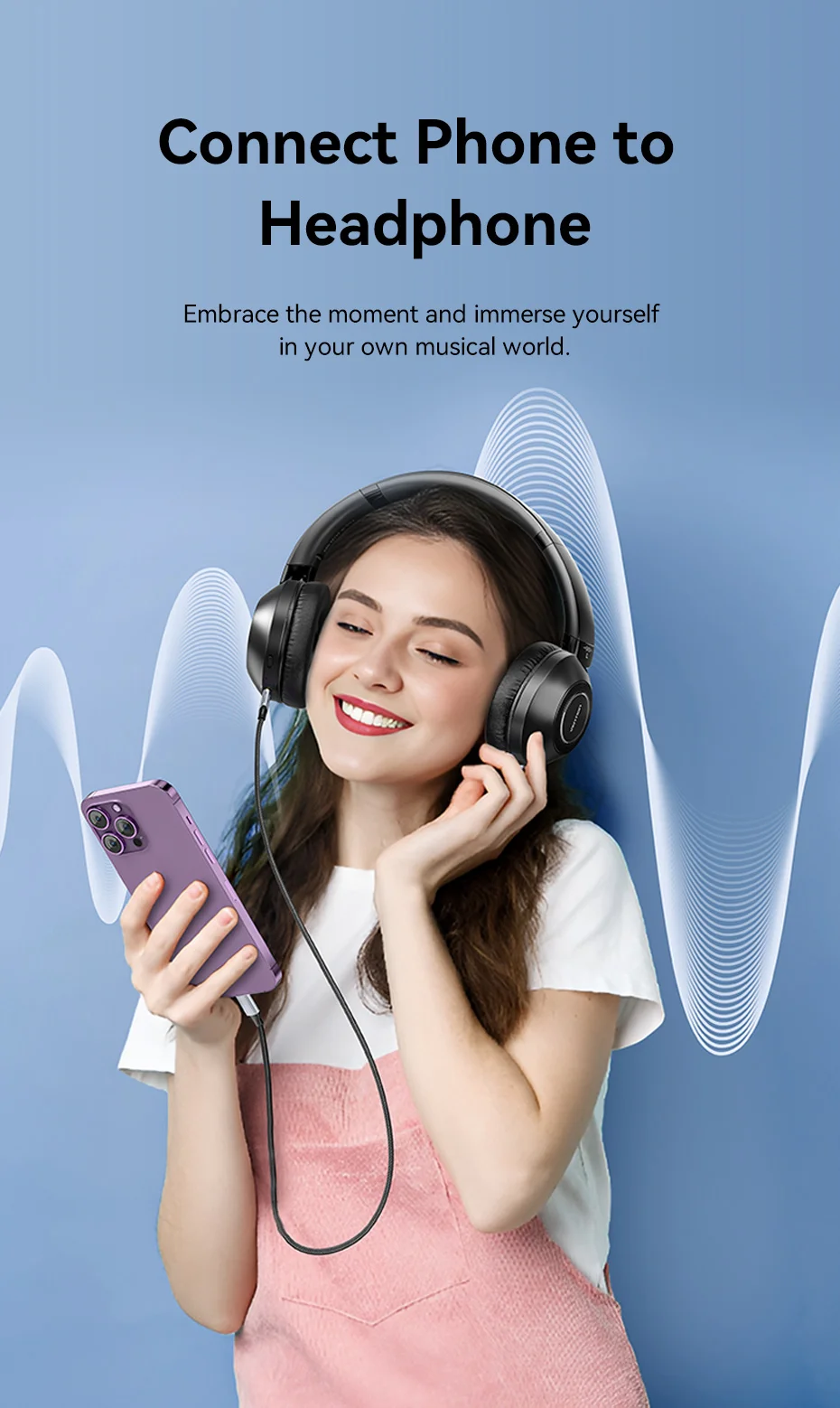 Vention Audio-Adapter für Lightning auf 3,5 mm Kopfhörer-Adapter, DAC-Audio-Musikkabel für iPhone 14, 12 Pro Max, Xr, Aux-Kabel, Telefon – Detail 9