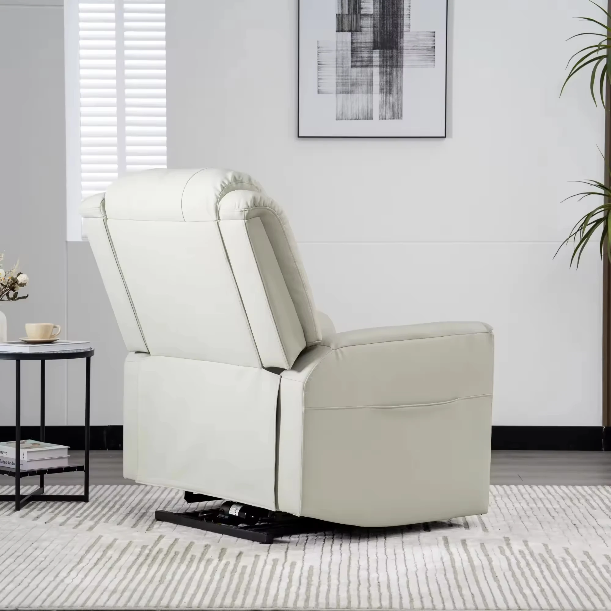 أريكة رفع كرسي كهربائي من الجلد الحديث مع نظام محرك لمساعدة المسنين وأثاث المكاتب المنزلية #4