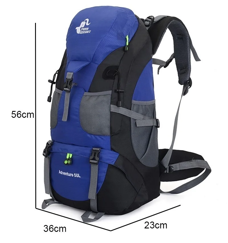 50l Wander-Trekking-Rucksack wasserfester Camping-Tages rucksack Rucksack Outdoor-Männer reisen Trekking-Kletter rucksack Free Knight – Detail 6