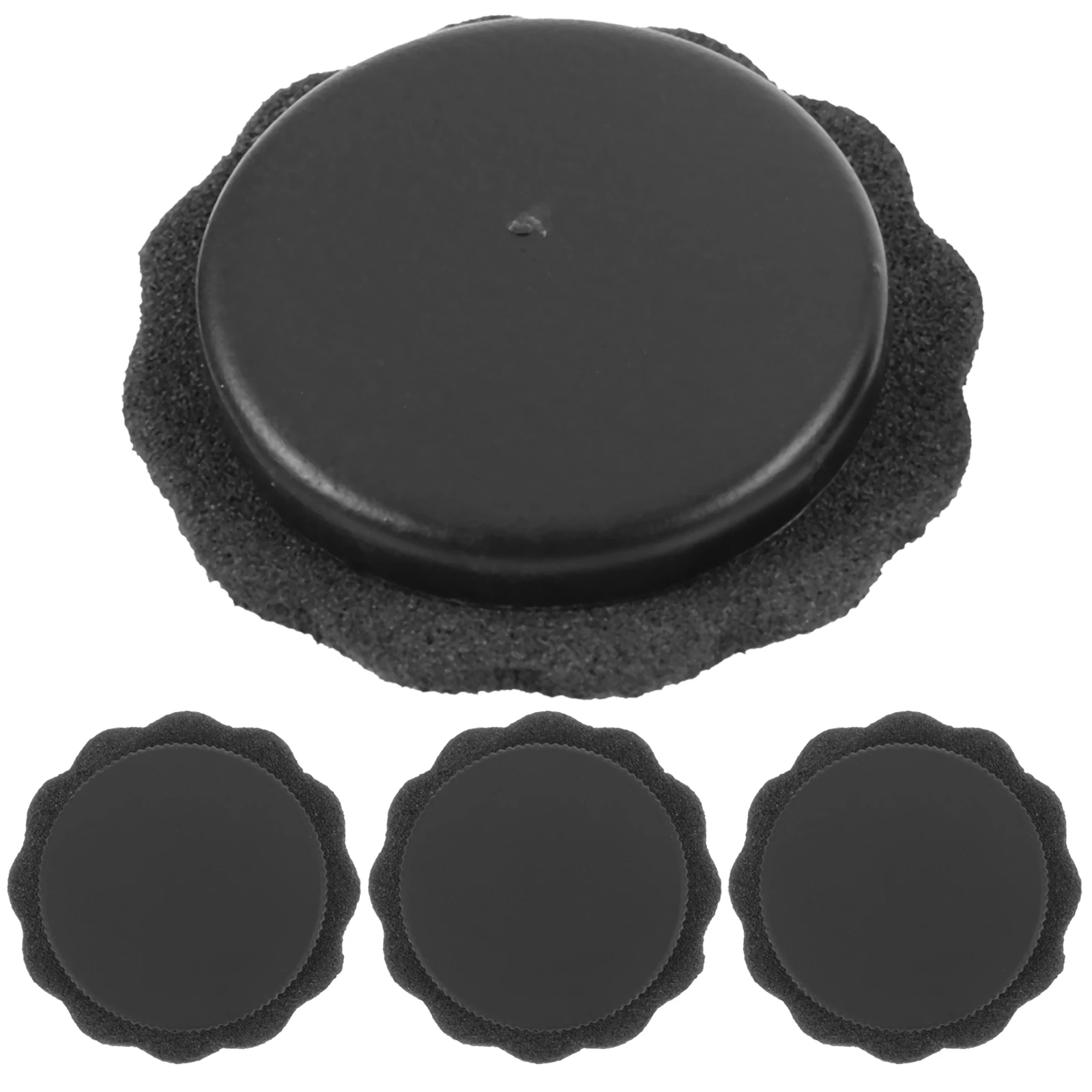 

4 Pcs Umbrella Supplies Replacement Tips Pole Tops Covers Black Accessories Caps