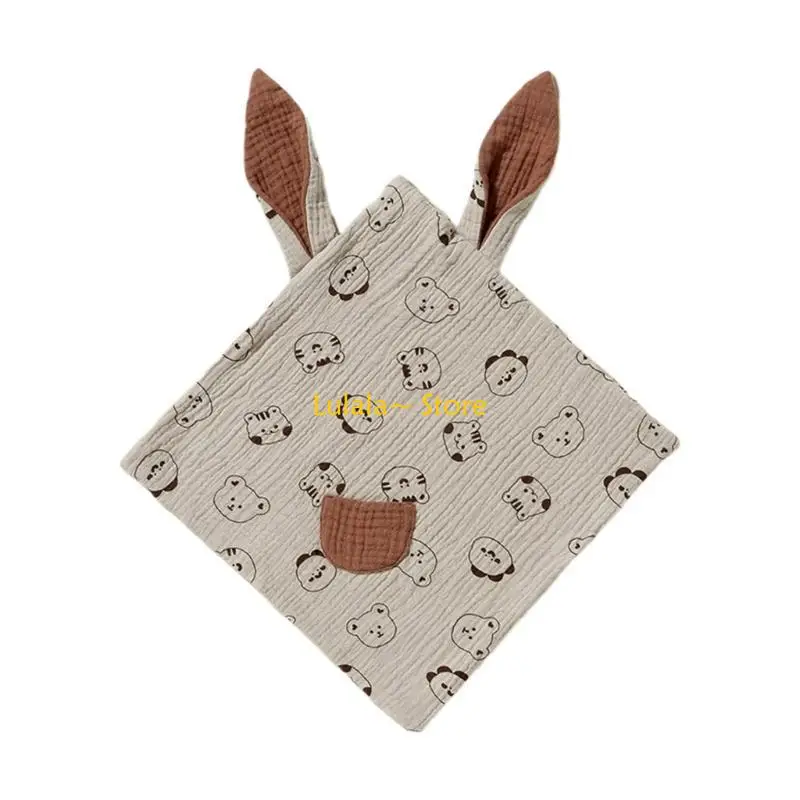 Y4QA متعدد نمط القطن الطفل المعزي بطانية بطانية أمان من الموسلين طفل محبوب صبي فتاة لينة الطفل هدية خفيفة الوزن المرايل- #4