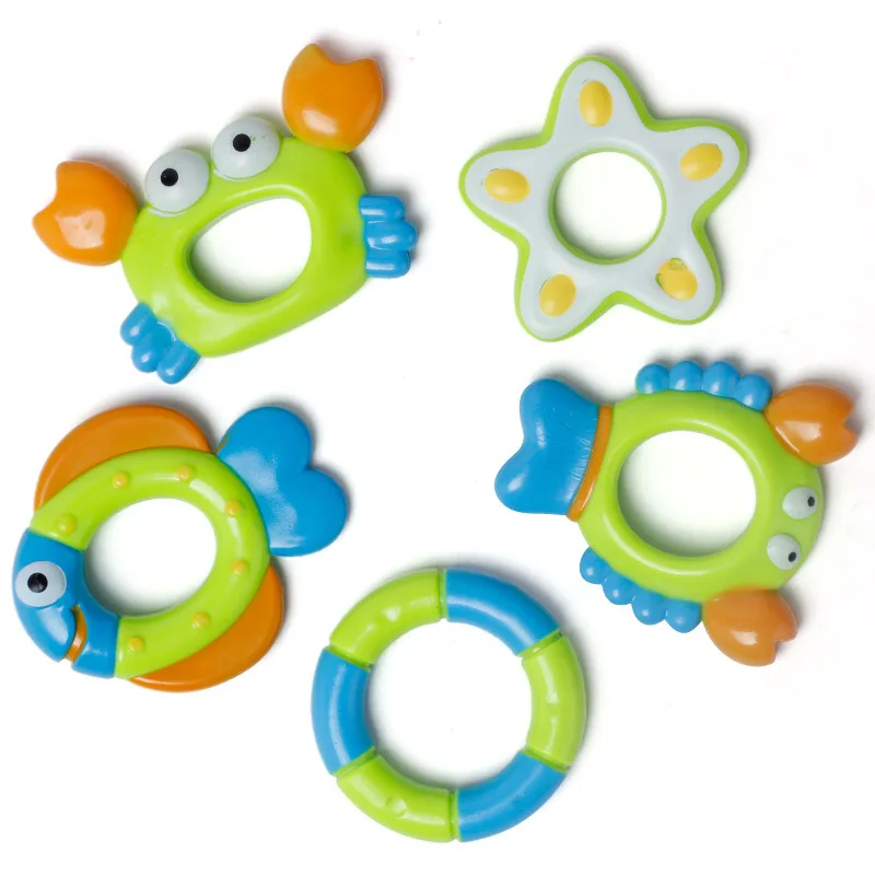 Brinquedo de polvo flutuante com 5 anéis de argola brinquedo de banho de bebê para meninos e meninas brinquedos de banheira para chuveiro aprendizagem pré-escolar