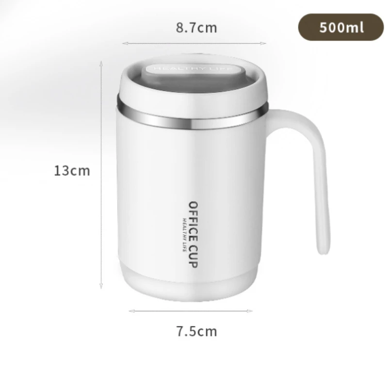 500ml Thermos Coffee Cup with Straw Stainless Steel Coffee Cup Mug with Lid Thermal Bottle for Coffee Mugs Thermal Cup Carry Mug