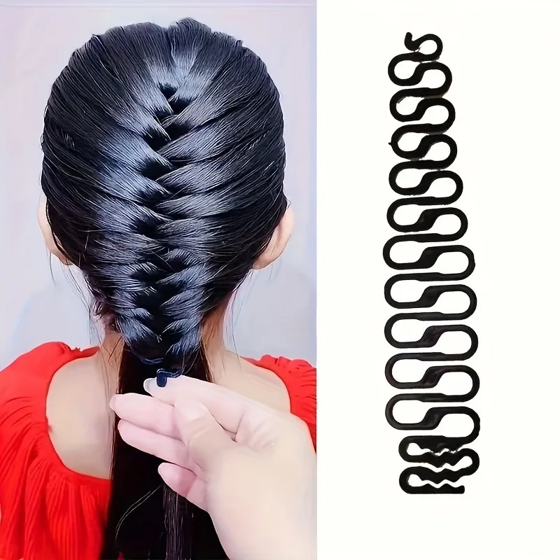 Strumento multifunzione per acconciature, strumento per acconciature a spina di pesce, strumento magico per trecce, strumento per acconciature e bellezza.
