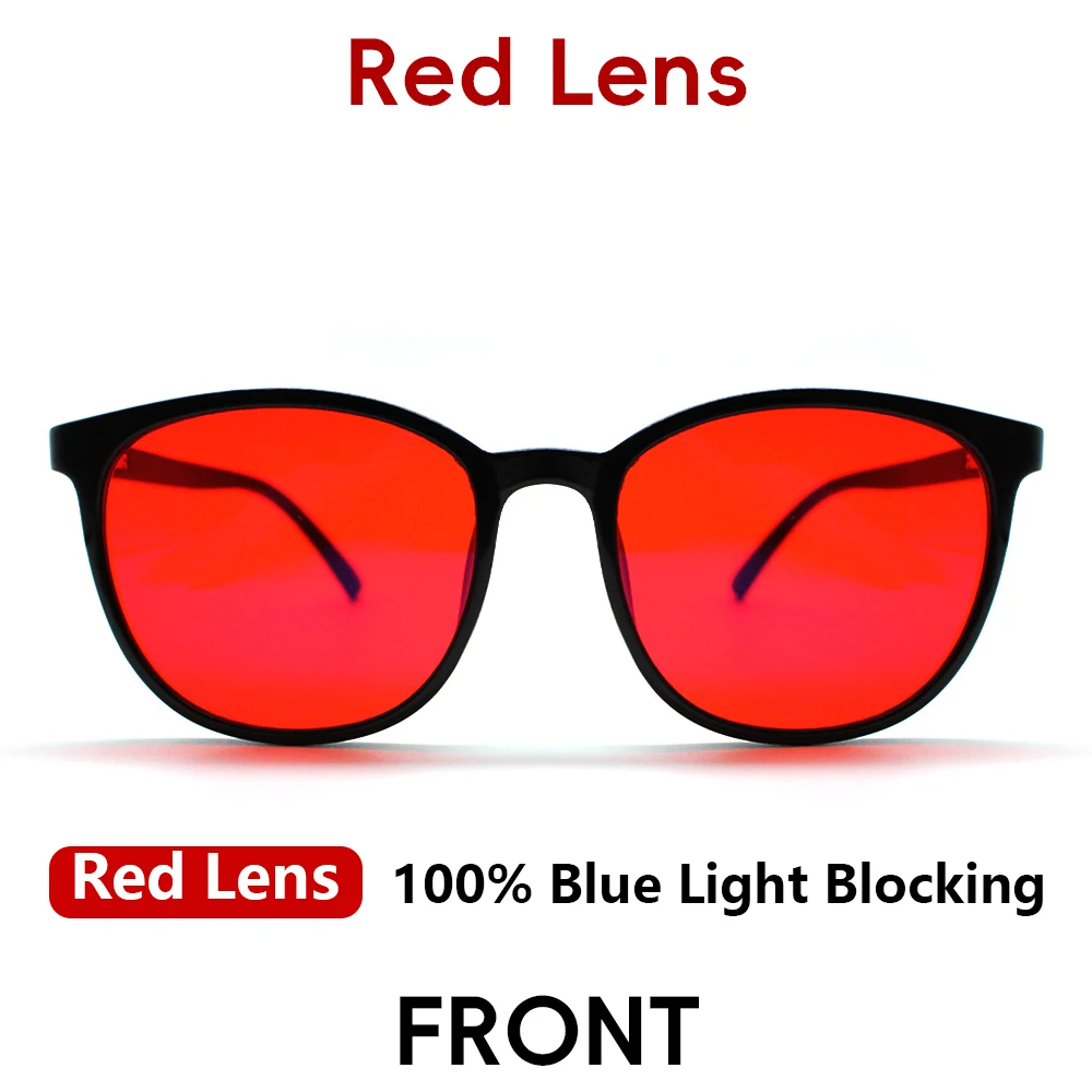Gaming Glasses Blue Light Blocking 100% Red Orange Lens Anti Eye Fatigue HD Vision For PC Esports Gamers Long Time Play