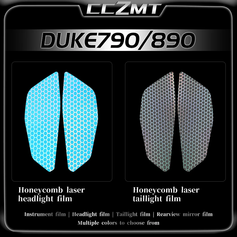 

For KTM DUKE790 DUKE890 790 Duke 890 Duke honeycomb laser light film headlight film transparent protective film accessories