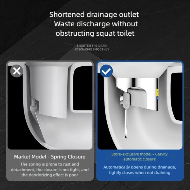 Odor Control Squat Toilet Sealing Universal Bathroom Fitting ABS Squat Pan Sealing JOMD
