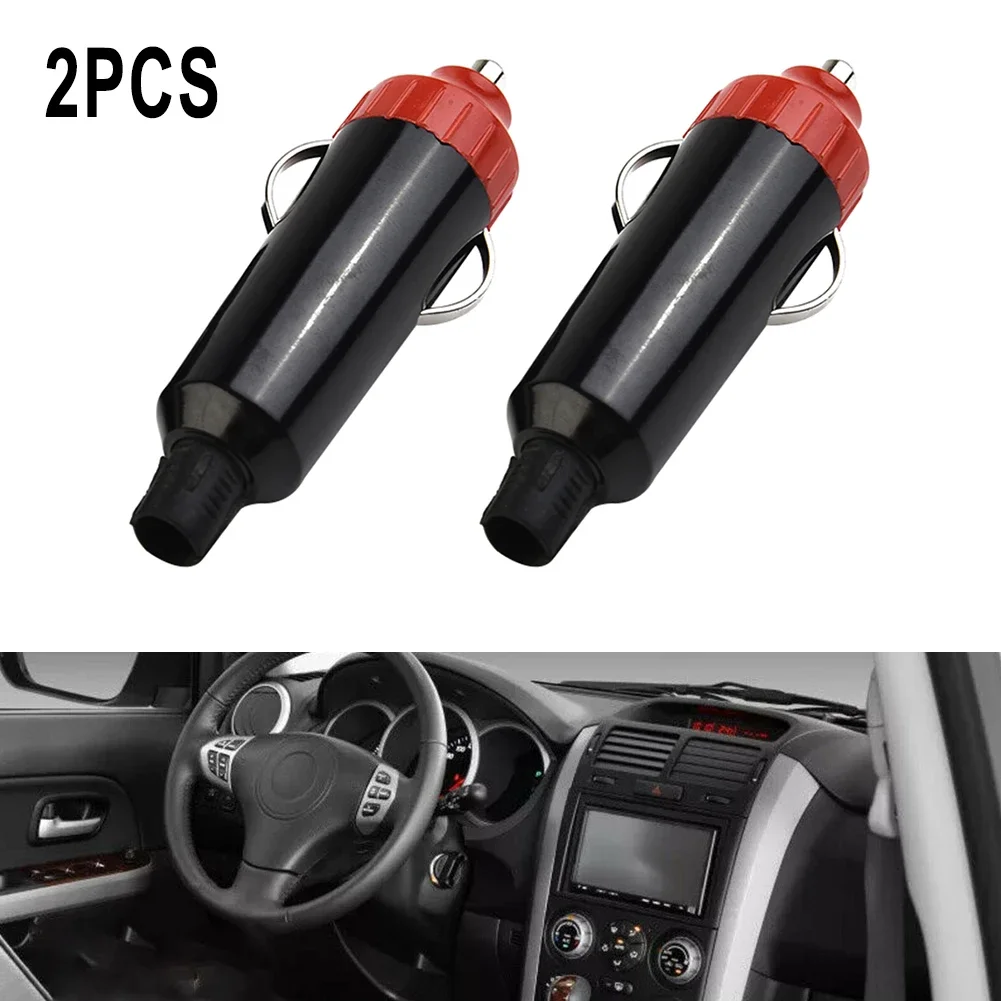 2pcs Waterproof DC 12V 24V Male Car Socket Connectors Suitable For Replacing Damaged Vehicle Power Outlets And Connectors