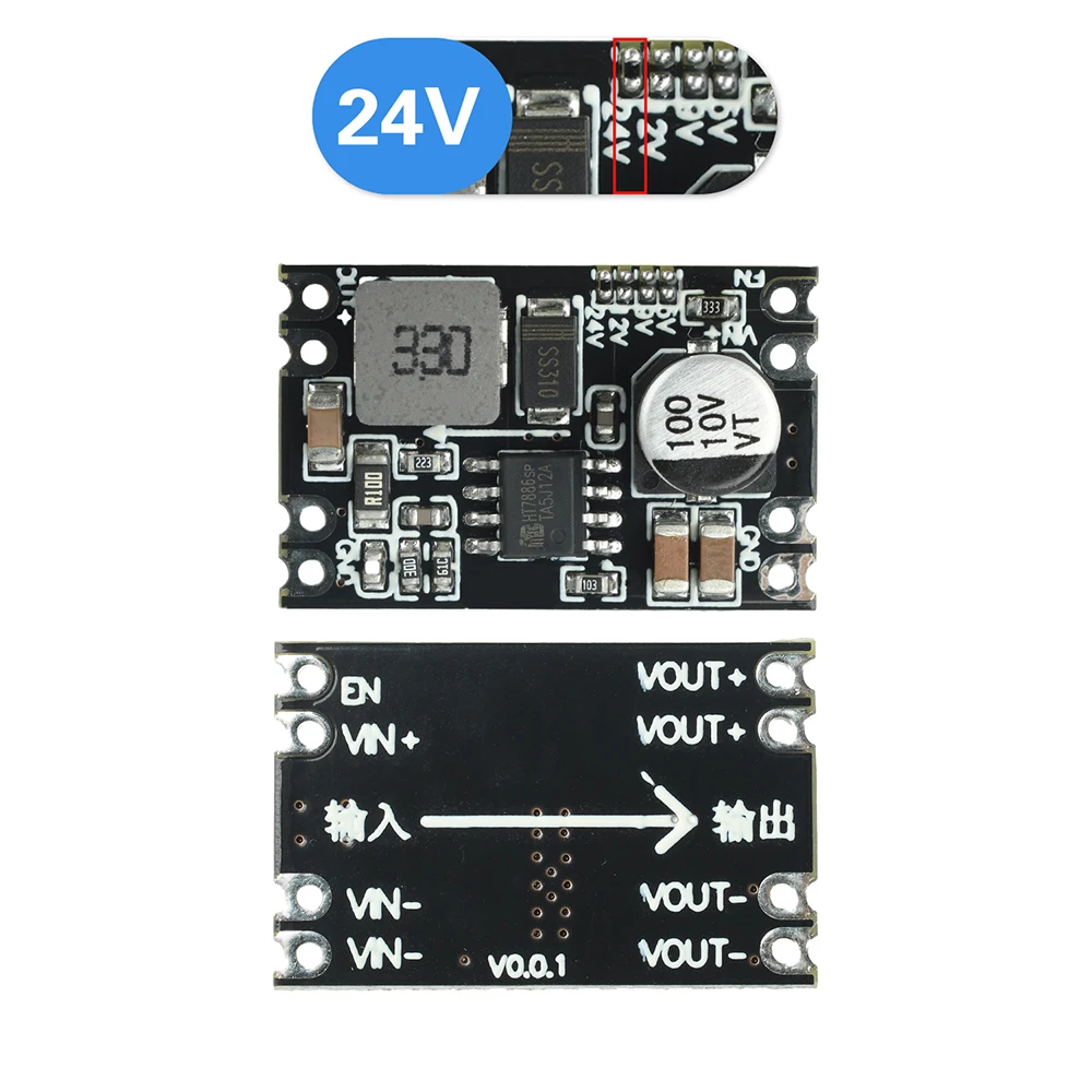 DC-DC 7 فولت-100 فولت إلى 5 فولت/9 فولت/12 فولت/24 فولت تنحى وحدة محول فرق الجهد العاكس الجهد المنظم امدادات الطاقة