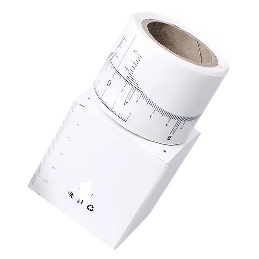 1 rotolo adesivo righello per misurazione sopracciglia adesivo bianco monouso guida per sopracciglia sopracciglia simmetriche accessorio per trucco strumento tatuaggio corpo