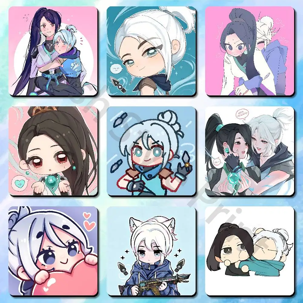 

Sage Jett V-Valorants-S Cute Cartoon Anime Refrigerator Magnets Soft Magnetic Heat Transfer Refrigerator Magnets Gift