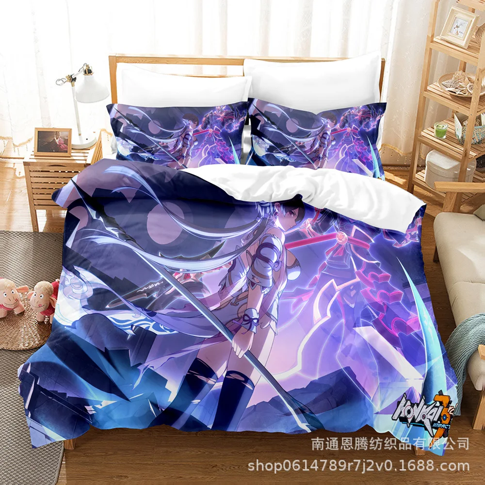 

2014 Honkai Impact 3 Bedding Set Single Twin Full Queen King Size Kawaii Girl Bed Set Teenager Bedroom Duvetcover Sets 3D Print