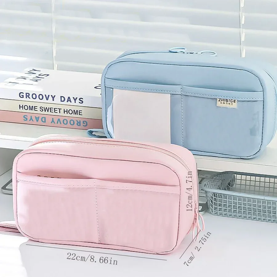 Cute Multi Layer Pencil Case Pouch, Large Capacity Pen Case Bag,Durable Stationery Storage Bag For Students, School&Office