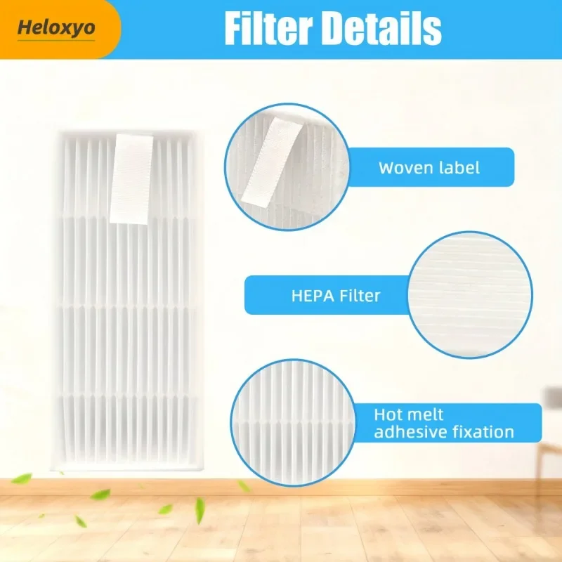 4-Pack Replacement HEPA Filters For ILife V3s、V3s Pro、V5、V5s、V5s Pro、V5s Pro 2、V5s PlusSeries of Robotic Vacuum Cleaners
